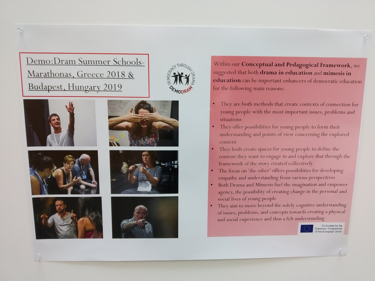 StephCher1's tweet photo. @DemoDram Final Event about to start. #democracy #edchat #ErasmusPlus #teachers #drama @BCUEDSTUDIES @myBCUresearch @MrCJBolton @EleniKanira1966 @Andy_J_Brogan @KeKivzw @EdMLee @Carlie_Squire @BloorBloor3 https://t.co/1IZAcTtjHT