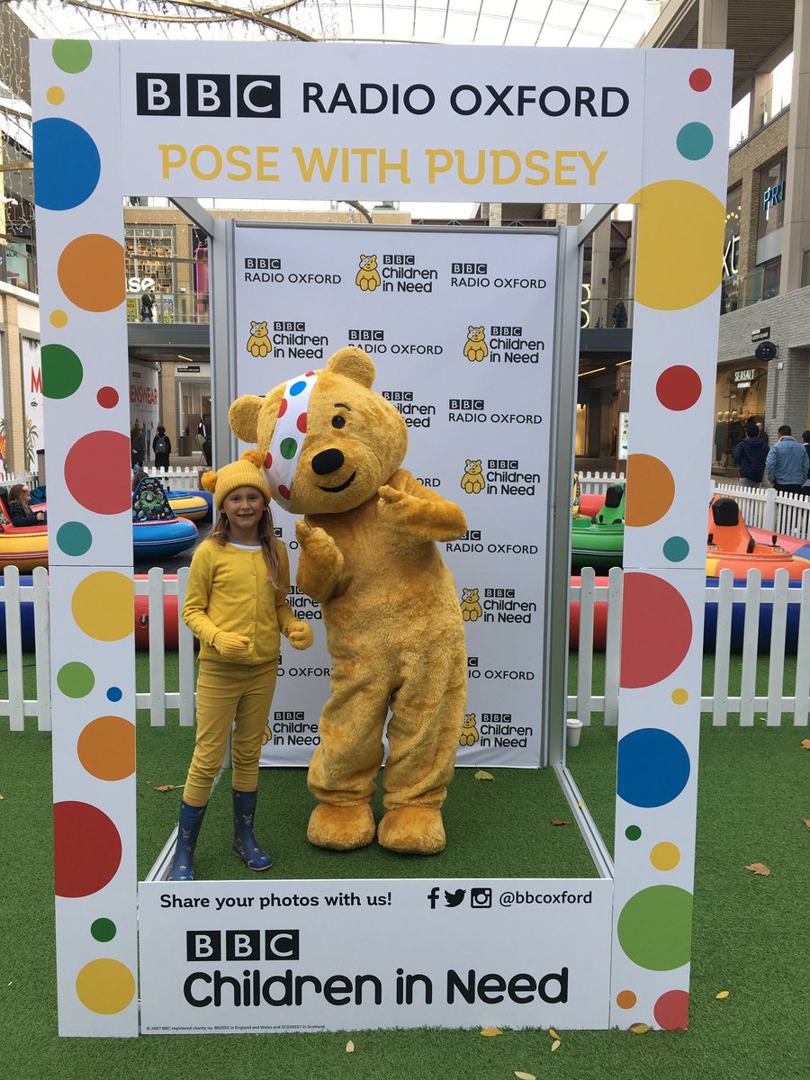 BBCOxford's tweet photo. Pudsey is loving meeting so many of you for a pic! Still time to #PoseWithPudsey @WestgateOxford @BBCCiN https://t.co/zlz2ksNSgI