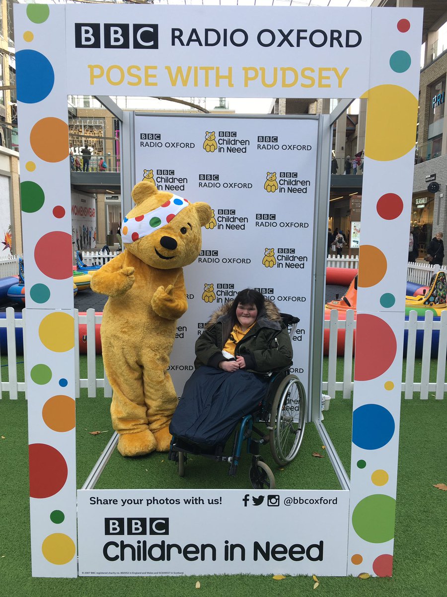 BBCOxford's tweet photo. Pudsey is loving meeting so many of you for a pic! Still time to #PoseWithPudsey @WestgateOxford @BBCCiN https://t.co/zlz2ksNSgI
