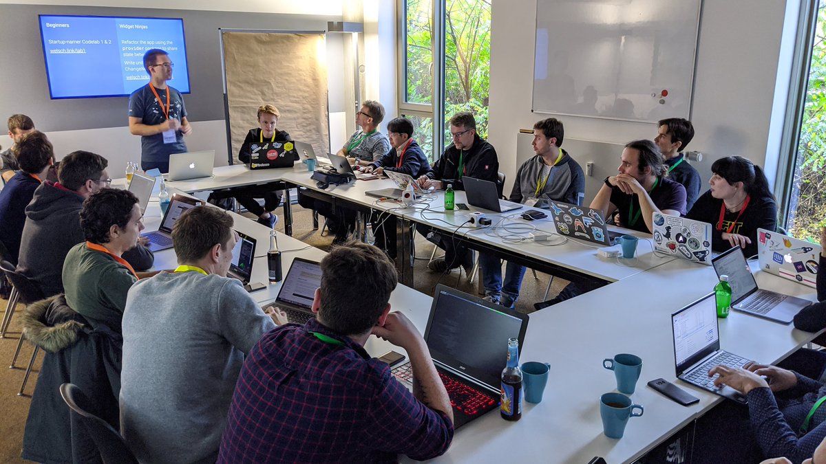 DevFestHH's tweet photo. ... and as a bonus there is @passsy growing the @FlutterDev fanbase 😏 by introducing our attendees to it with our #FlutterStudyJam https://t.co/sLChW0dxkm