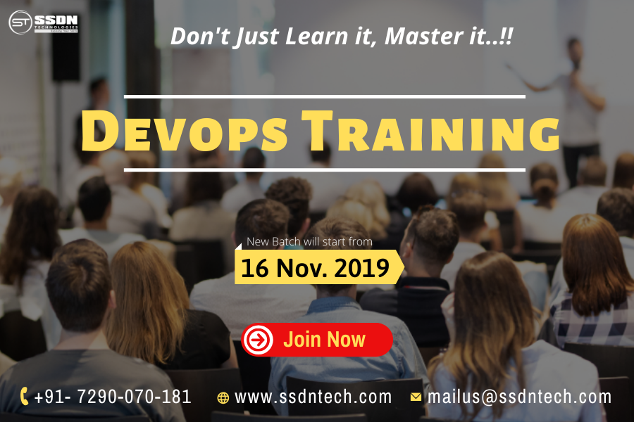 ssdntechnologie's tweet photo. Reserve your seat for Devops Training in Gurgaon. New batch will start from 16 Nov. 2019,
Don't just learn it, Master it..!!
Book your seat here: https://t.co/0k2kN9W98q
#DevopsCourse #DevopsTraining #DevopsClasses #SSDNTechnologies #SSDNTech https://t.co/VZwJNvydKp