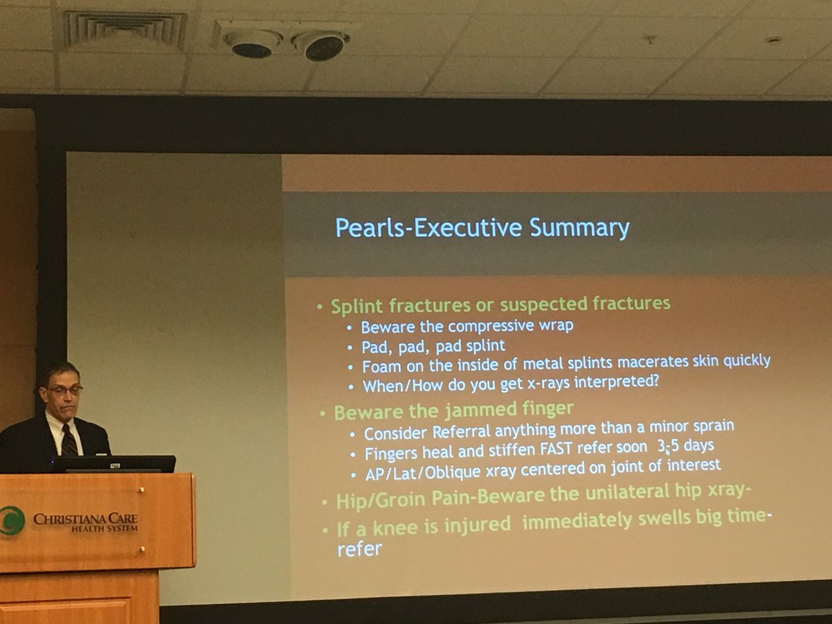 DrBeckyJ's tweet photo. Words of wisdom @Nemours doc @Delfamdoc in peds Ortho- pad, splint and immobilize #DAFP19 https://t.co/fYbUfoVxEK