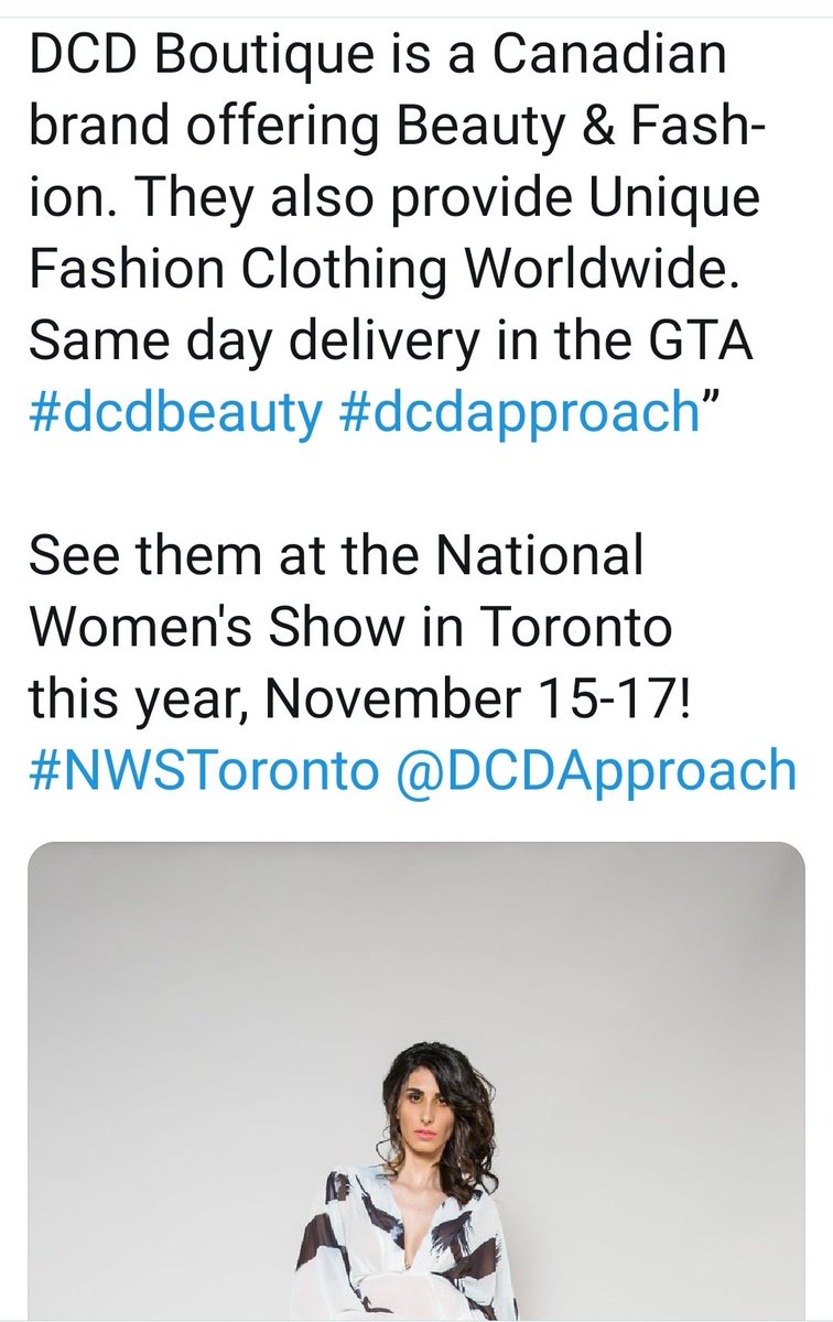 DCDApproach's tweet photo. #DCDapproach @ntlwomenshow
Nov 15 ,16,17 providing you our online boutique face to face. Can't wait to meet you all
Booth #1734 https://t.co/t1ZoVnqhin
