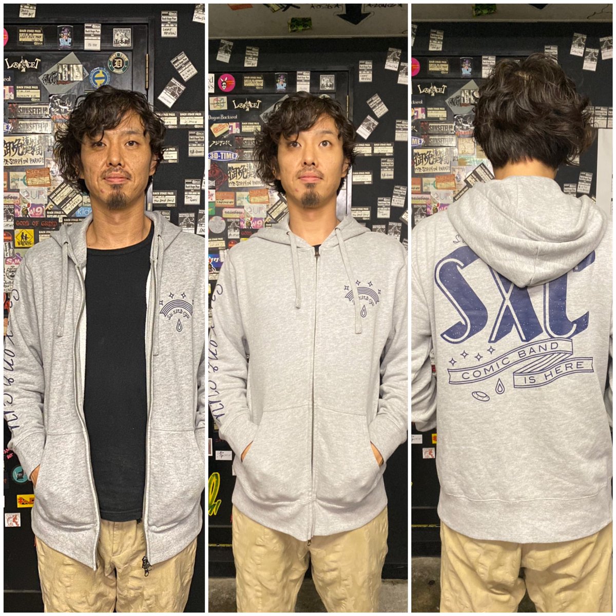 人間椅子 夜光生首パーカー Mサイズ レイザーラモンRG着用品】 人間椅子 夜光生首ジップアップパーカー S