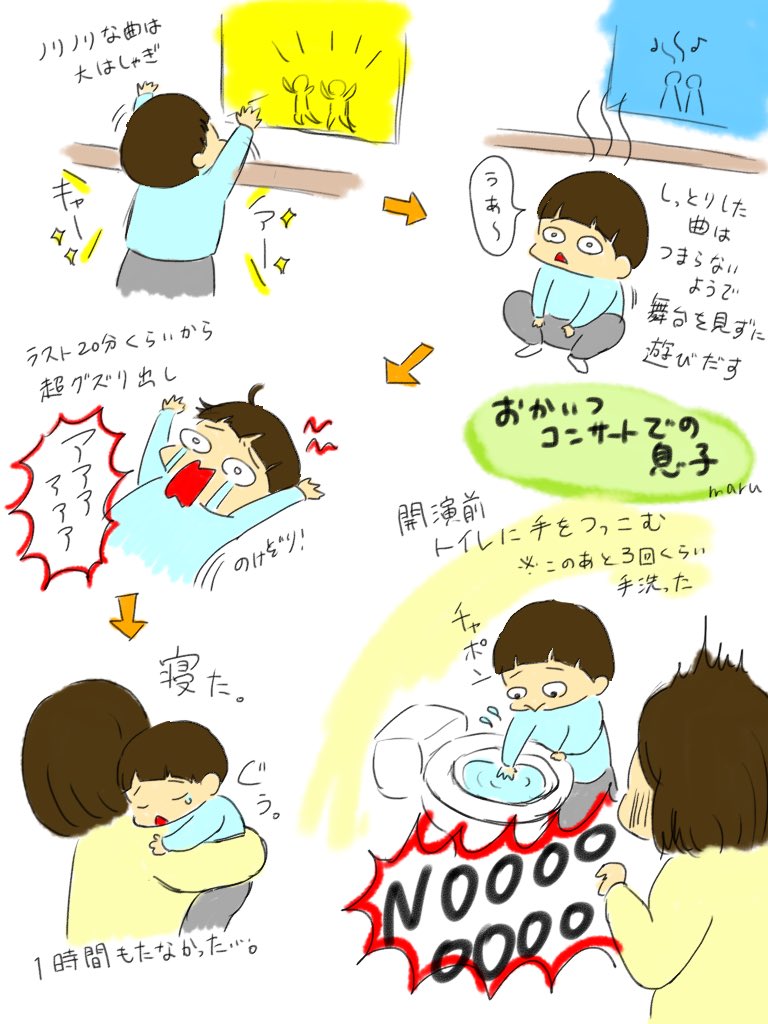 昨日のコンサート会場での息子
15時開演で朝からお昼寝せずにいたからそりゃ眠くなるよな
#まる育児日記 
