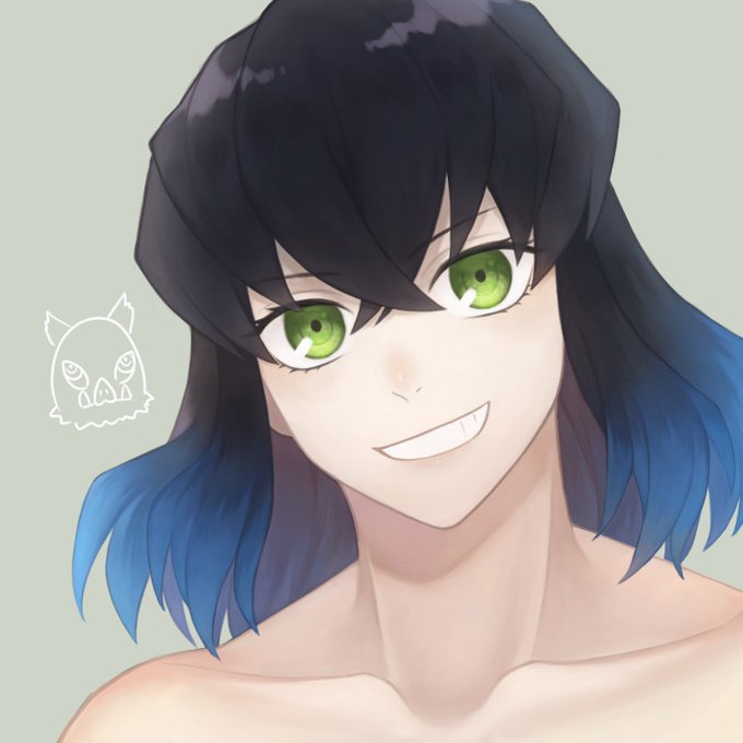 こうさんがTwitterに投稿した嘴平伊之助(鬼滅の刃)のイラスト。