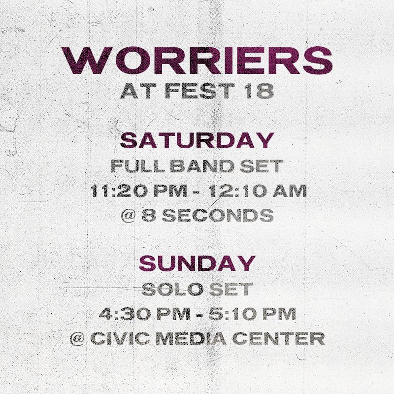 worriersmusic's tweet photo. HERE WE GO, GAINESVILLE. 
#thefestfl #thefest18 #gnvfla @thefestfl https://t.co/nZoYSBoODC