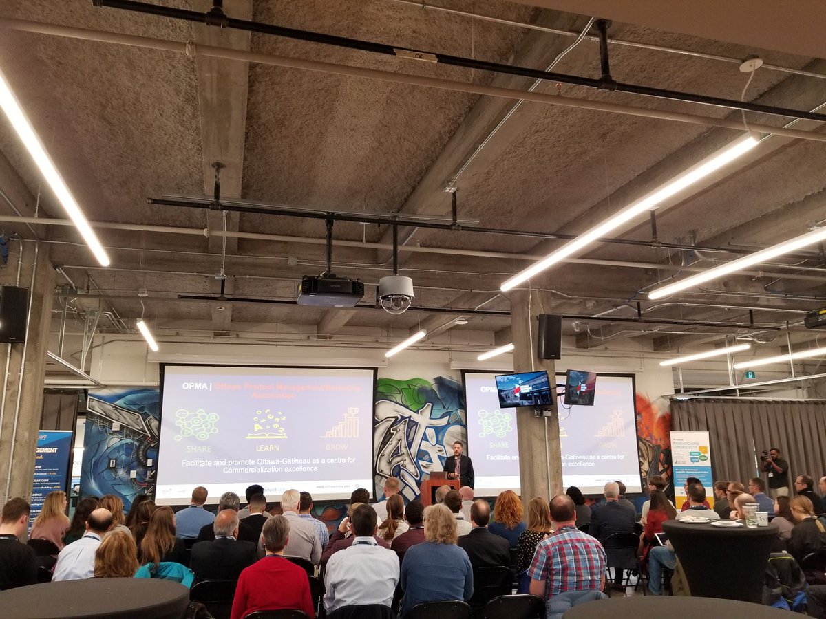 At <a href="/Invest_Ottawa/">Invest Ottawa</a> this morning at <a href="/OttawaPMA/">OPMMA</a> Product Camp. Exciting presentations and sessions to look forward to! #pcampott #ottawapma