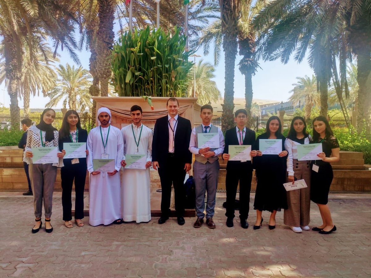 ISAS_Dubai's tweet photo. #AUDMUN is a wrap! The ISAS delegation (all of them first-timers) performed admirably, as they found inventive solutions for complex problems. A special congratulations to our award winner, Jad Mously, for his 'Honorable Mention' award! @AUDubai https://t.co/cbP0UJxCVq