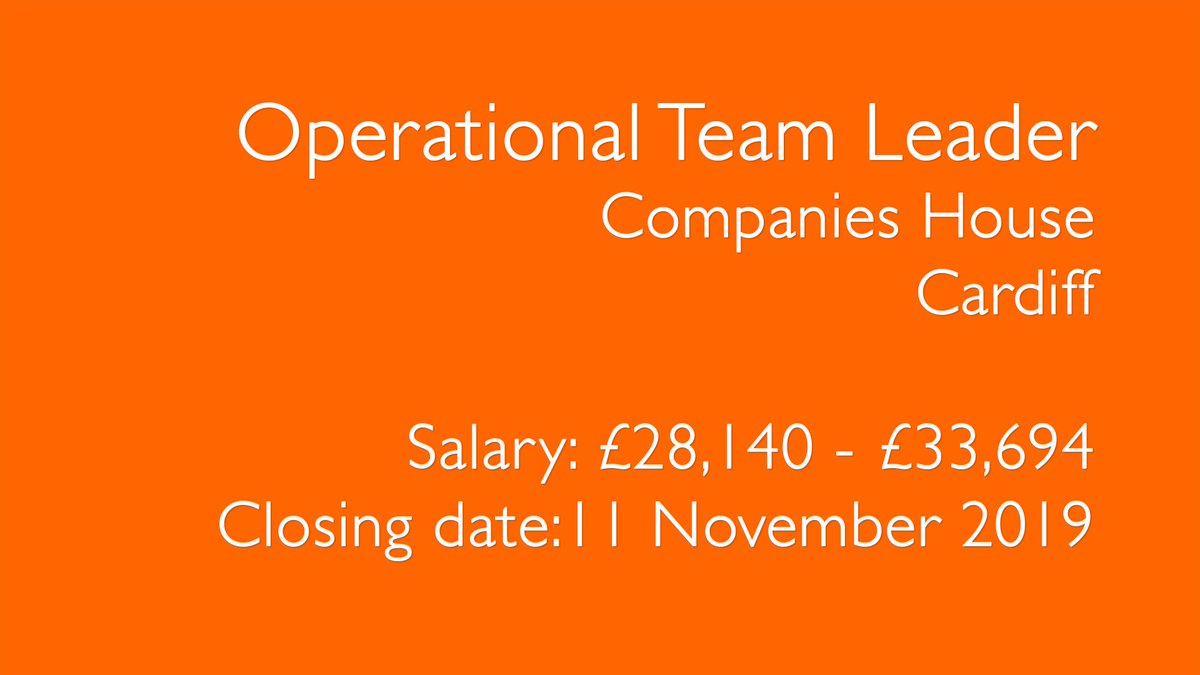CompaniesHouse's tweet photo. We're looking for brilliant people with excellent customer service and communication skills to join our Customer Delivery directorate.

Band D - Operational Team Leader » https://t.co/2FoJEU6f7s https://t.co/F0Mqc3kdj8