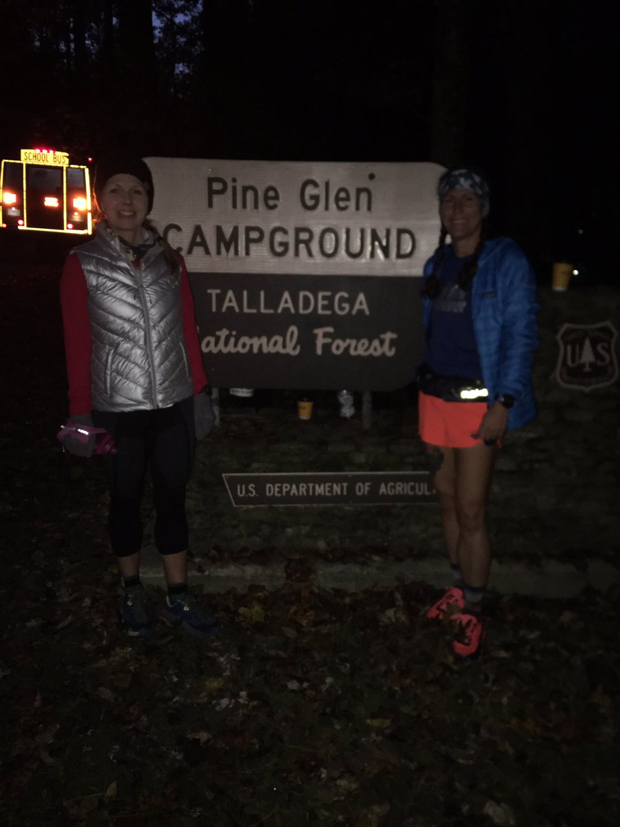 DirtVert's tweet photo. @jenkirk72 and @runlikekel have started their #Pinhoti100 adventure. https://t.co/elxSTXUxAD