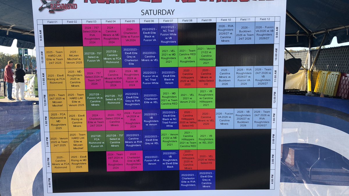 We’re off! Here’s today’s schedule for those of you headed this way 🥍