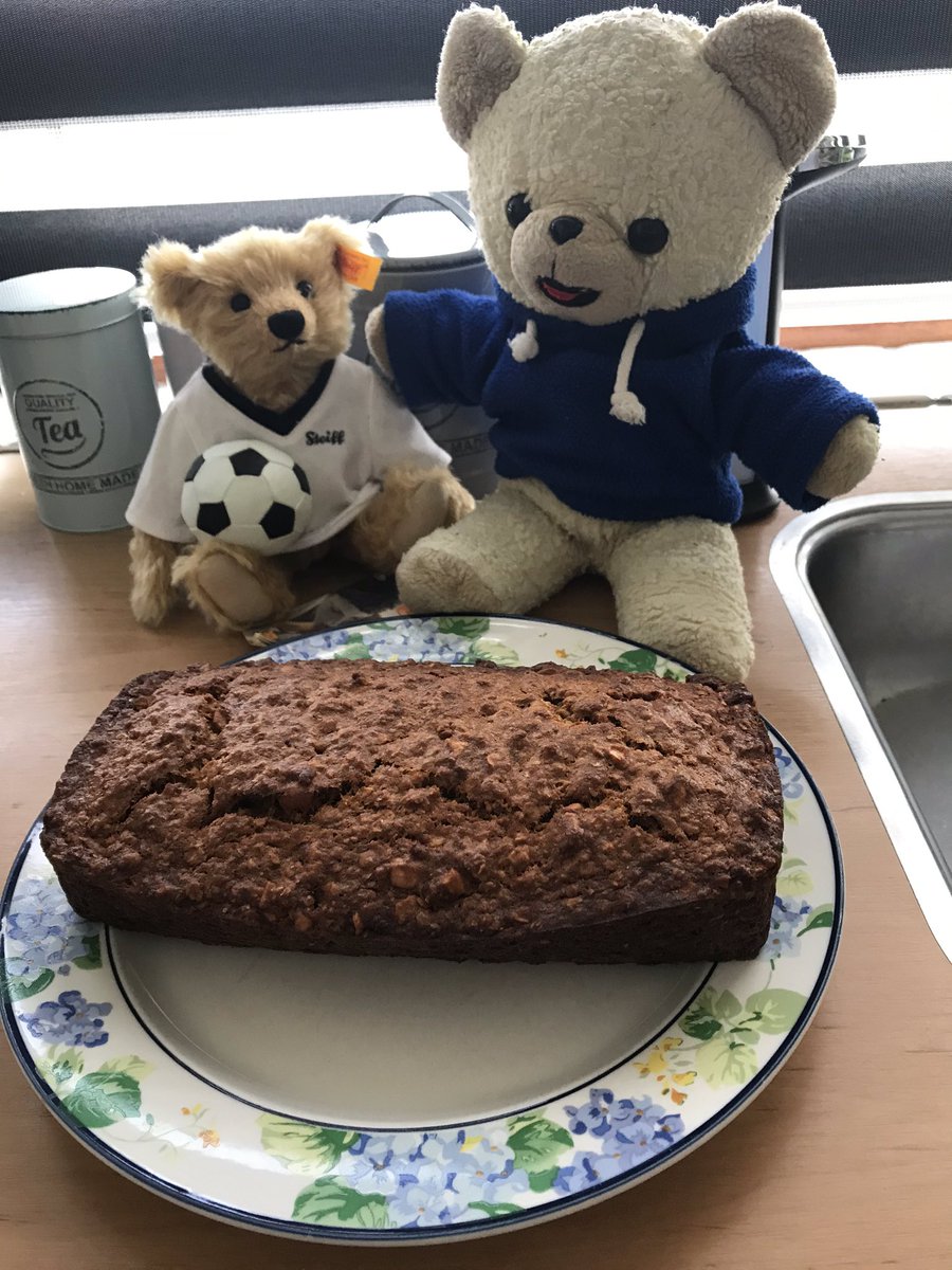 We backed banana bread. Robin is a great helper. #ToddysHug