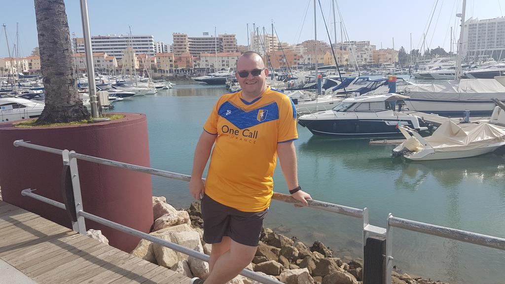 Cheering on <a href="/mansfieldtownfc/">Mansfield Town FC</a> from Villamoura marina Portugal #coys