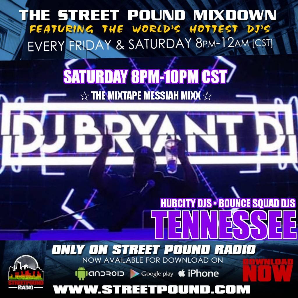 streetpoundrad1's tweet photo. #TuneIn #tonight 8pm @djbryantd #streetpoundradio #streetpoundmixdown @streetpoundrad1 #mixtapemessiah #hubcitydjs #bouncesquaddjs #Nashville #Tennessee #worldwideradio #globalradio #streetpound #radio #dj #deejay #djlifestyle #mixshow #rap #hiphop #rnb #trapmusic #urbanmusic https://t.co/sJijMwIEsq
