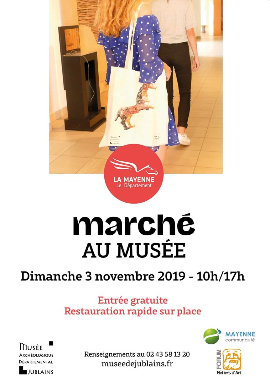 #Idéesortie Une quinzaine d' #artisans vous donne rendez-vous,  au Musée archéologique de #Jublains ce dimanche 03 novembre (de 10h à 17h) pour la 6e édition de #Marché au musée. Une façon originale de decouvrir les #collections du musée !