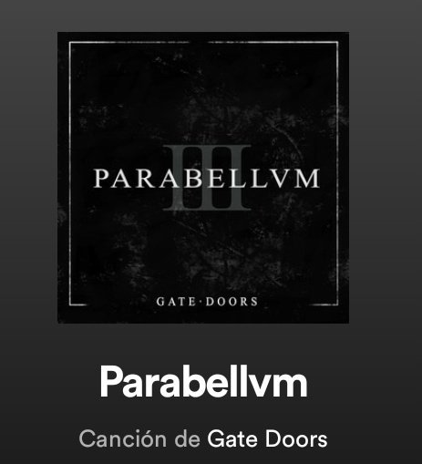 GateDoors_'s tweet photo. "PARABELLVM" ya disponible en @Spotify @SpotifySpain 😎

A escuchar gente! 💥 https://t.co/ayLVSHy7SV