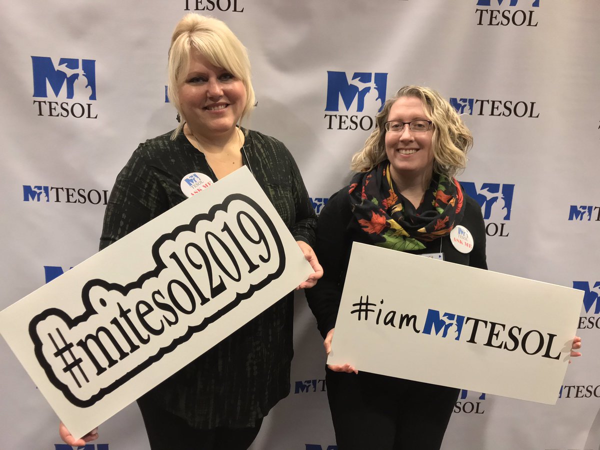 webgringa's tweet photo. And now with the lovely Suzanne Toohey, fellow board member (for a little while longer!). 💙 #MITESOL #mitesol2019 #iammitesol @suzannetoohey https://t.co/kzzJaffMsE