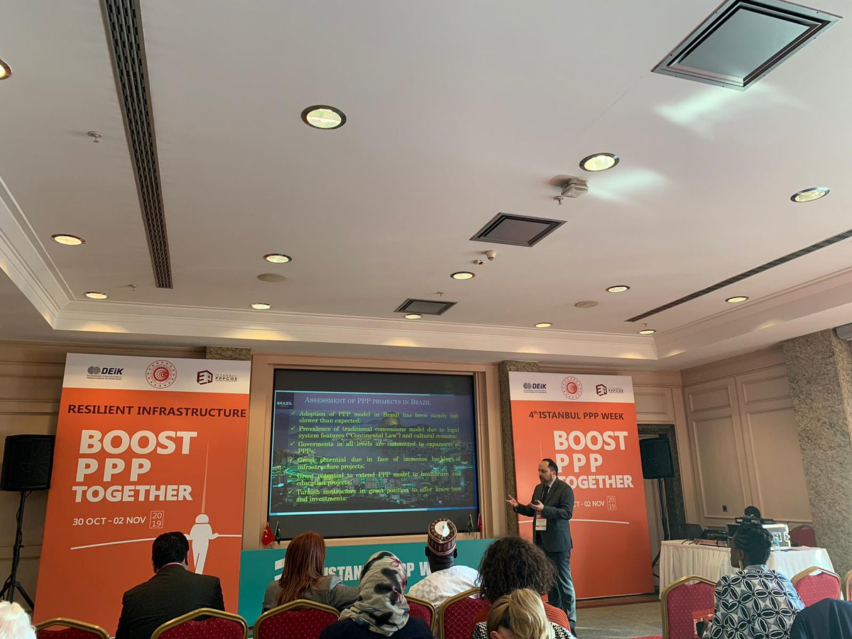 pppcoe's tweet photo. Felipe Flores Pinto, Deputy Consul General of Brazil in Istanbul, is making his presentation at Istanbul PPP Week 2019 chaired by @evuralaydin .
#ppp #deikpppcommittee #pppsummit #pppsummit #pppweek2019 #deikppp #pppweek #pppcoe #publicprivatepartnership https://t.co/04BgnNVZAS