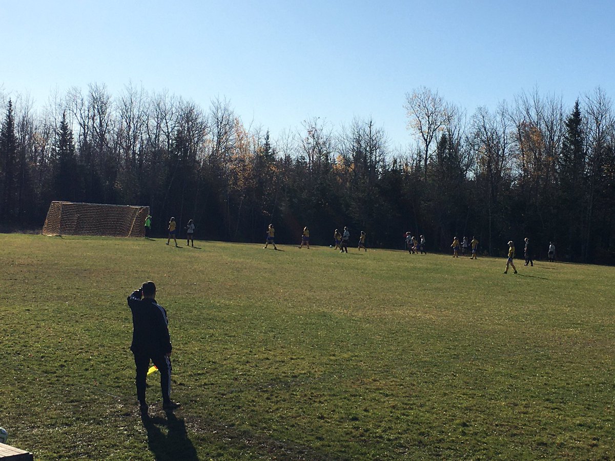 Bronze Medal Game of the <a href="/NSSAFsports/">NSSAF</a> D2 Girls Soccer Championship is nearing halftime between <a href="/FHCS_Falcons/">Forest Heights Community School</a> and <a href="/ssrsbngrhs/">New Germany High</a> in a scoreless tie. #gofalconsgo