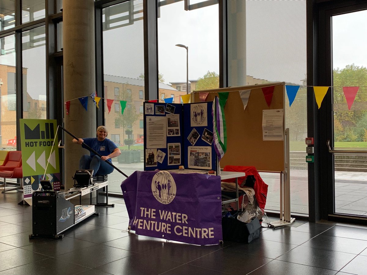 WACdroylsden's tweet photo. WAC on tour at MMU with our Kayak Pro dry land Kayak! Supporting the Sapphoration Women’s Festival! It’s fantastic to be here! 
⁦@TheProudTrust⁩ 
⁦@LGBTfoundation⁩ 
⁦@PankhurstCentre⁩ 
⁦@GMCDP⁩
⁦@greatermcr⁩ https://t.co/8syJu4wLOR