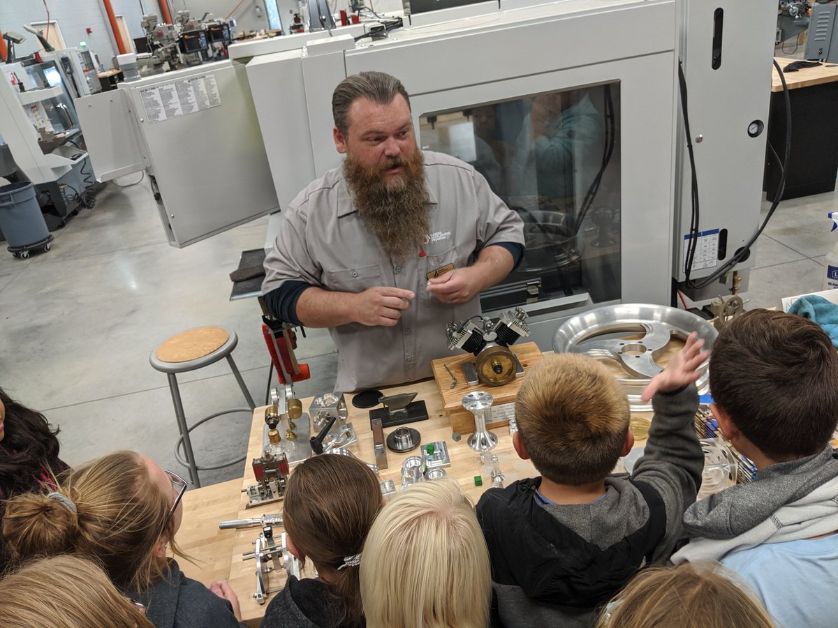 AWE_Library's tweet photo. STEAM students learned about Mechatronics from Alamance Community College. Thank you! #AWESteam @AweEagles https://t.co/KlmF2pwFfN