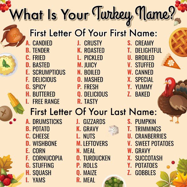 Thanksgiving Turkey Names / How The Thanksgiving Turkey Was Named After ...