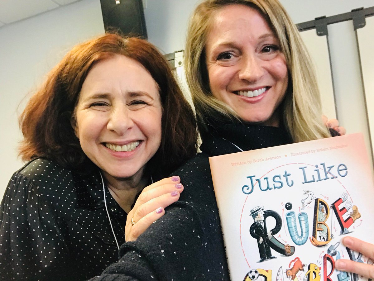 A wonderful new book for @Buildscholars! Thank you @sarah_aronson for sharing #JustLikeRubeGoldberg with #HolidayBookDriveChi 🤩 #PWID2019 @SCBWI_IL #ReadLocal