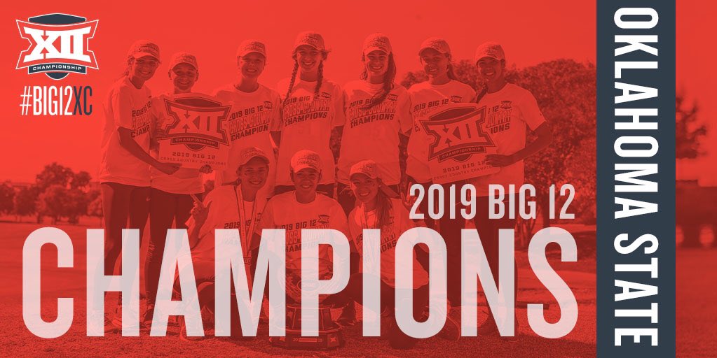 Big12Conference's tweet photo. 2019 Women’s #Big12XC Champions 🏆🤠🏆 https://t.co/4c548iEXlO