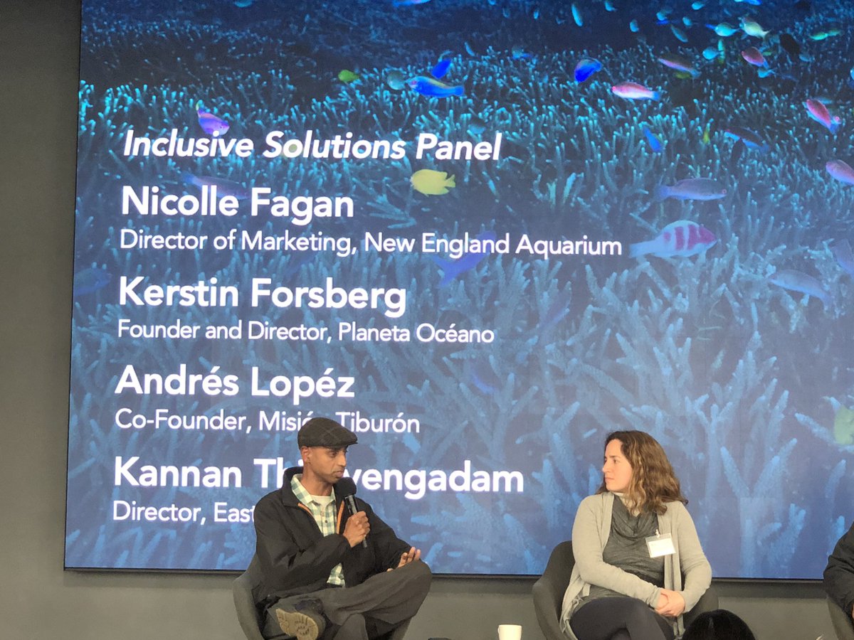 “Diversity isn’t just nice to have, it’s critical” <a href="/KannanBoston/">Kannan Thiruvengadam</a> of <a href="/EastieFarm/">Eastie Farm</a> speaking on the Inclusive Solutions Panel in regards to community involvement at the <a href="/MCAF_NEAQ/">MCAF_NEAQ</a> Event.  <a href="/NEAQ/">New England Aquarium</a> <a href="/CenterOceanLife/">Anderson Cabot Center at NEAQ</a>