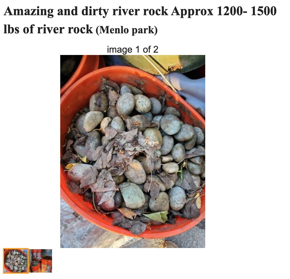 "Amazing and dirty river rock Approx 1200- 1500 lbs of river rock "