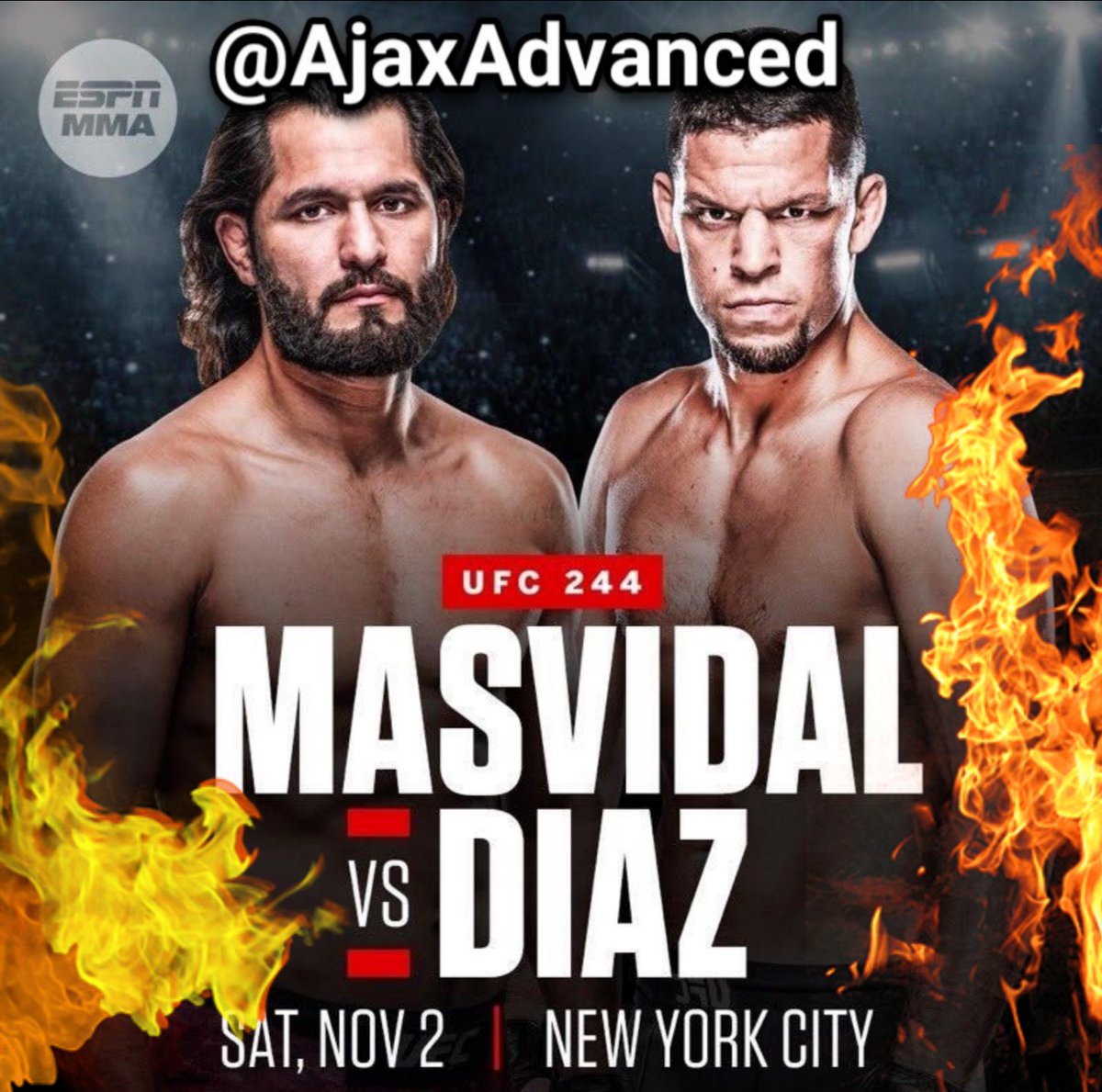 FIGHT NIGHT FOLLOW TRAIN! 👊

1. RETWEET & LIKE this Post! 
2. Follow the fans that RT & Like! 
3. Post your fight predictions! 
4. Watch your followers grow! 🔥 

#UFC244 #BMFTitle #NateDiaz #JorgeMasvidal #FightNightFollowTrain 🚆