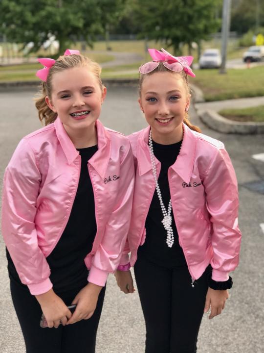 Granddaughter Riley on left asked me if I remembered Grease. Had to show her some dance moves.