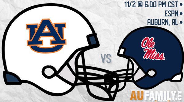 AUFAMILY's tweet photo. Letโs get back to our winning ways! #BeatOleMiss #RememberedInNovember https://t.co/pTub7lQBCx