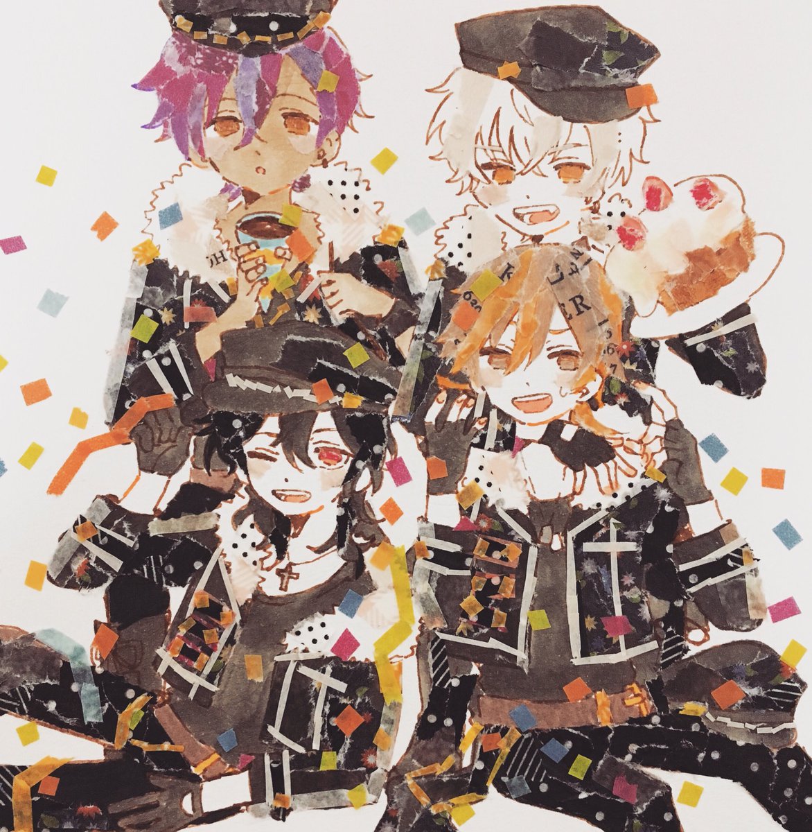 「#羽風薫誕生祭2019 
#朔間零誕生祭2019 

親愛なる先輩方へ
お誕生日」|pm3🫰のイラスト