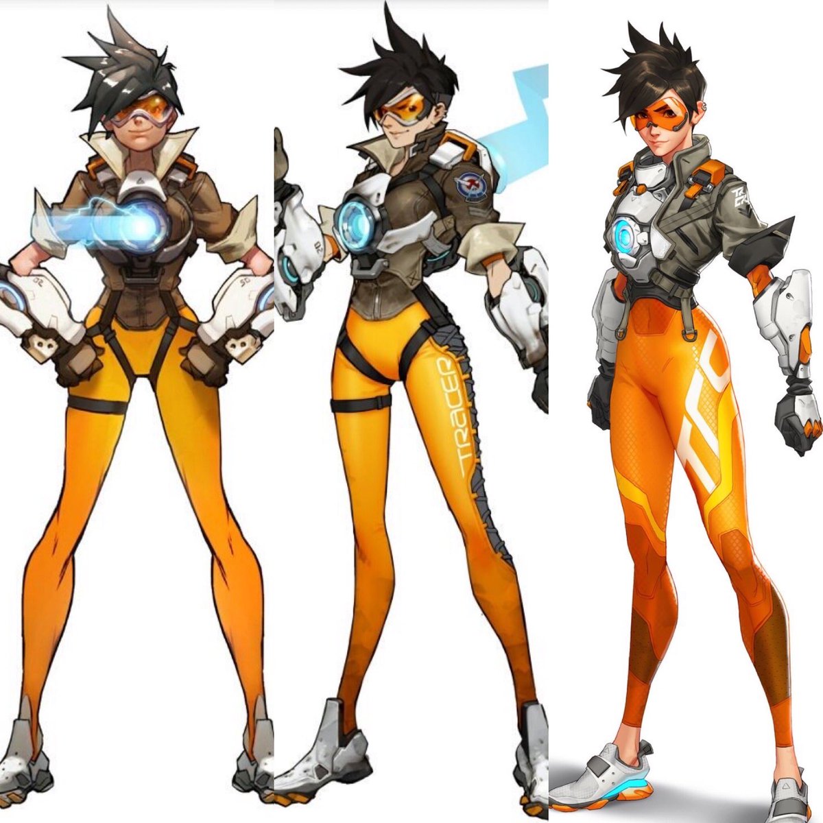 Game Watch Today On Twitter Evolution Of Tracer Concept Overwatch Overwatch 2