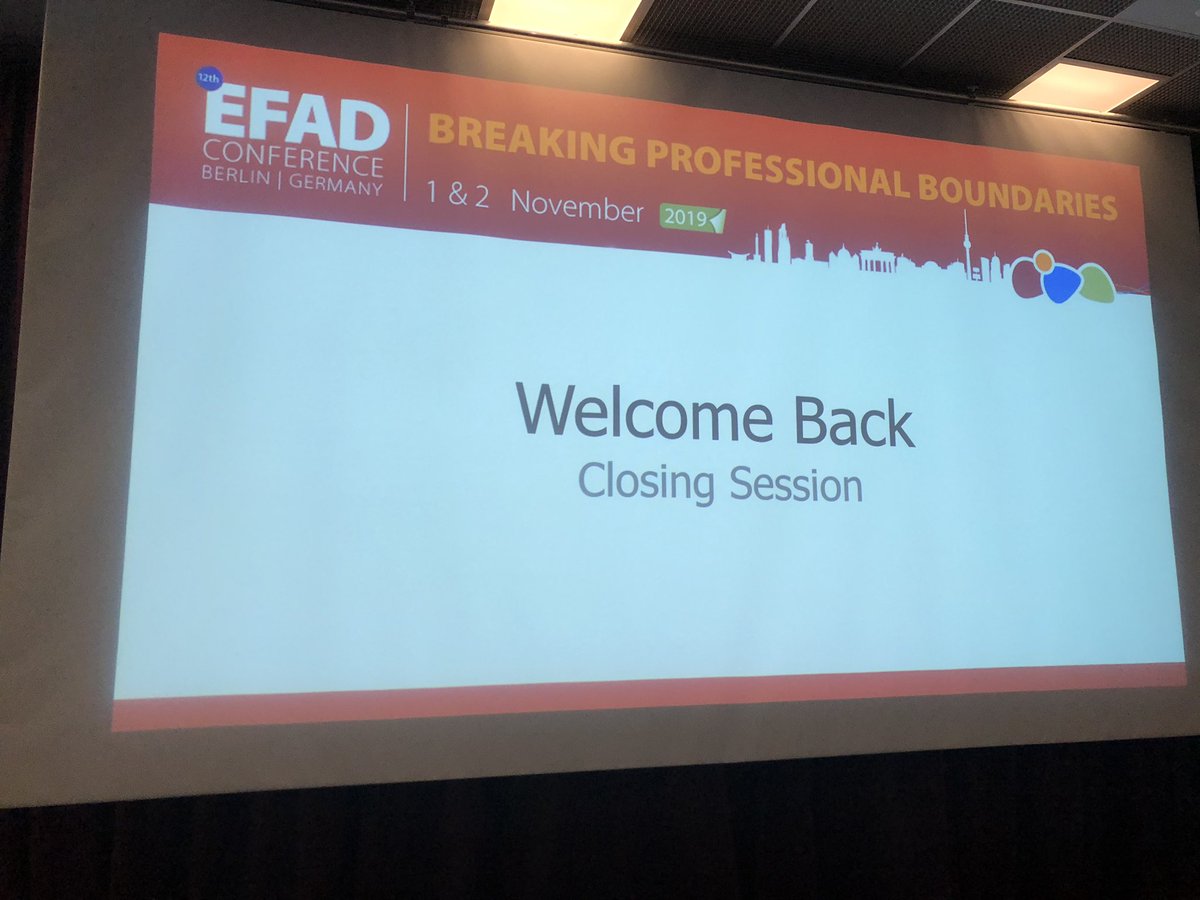 Closing session, good bye 🙋♀️#EFAD2019