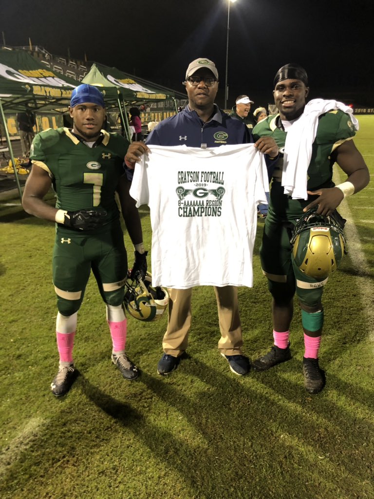 Congratulations on being region champs Thunder and Lightning,enjoy coaching two of the best running backs in the state!