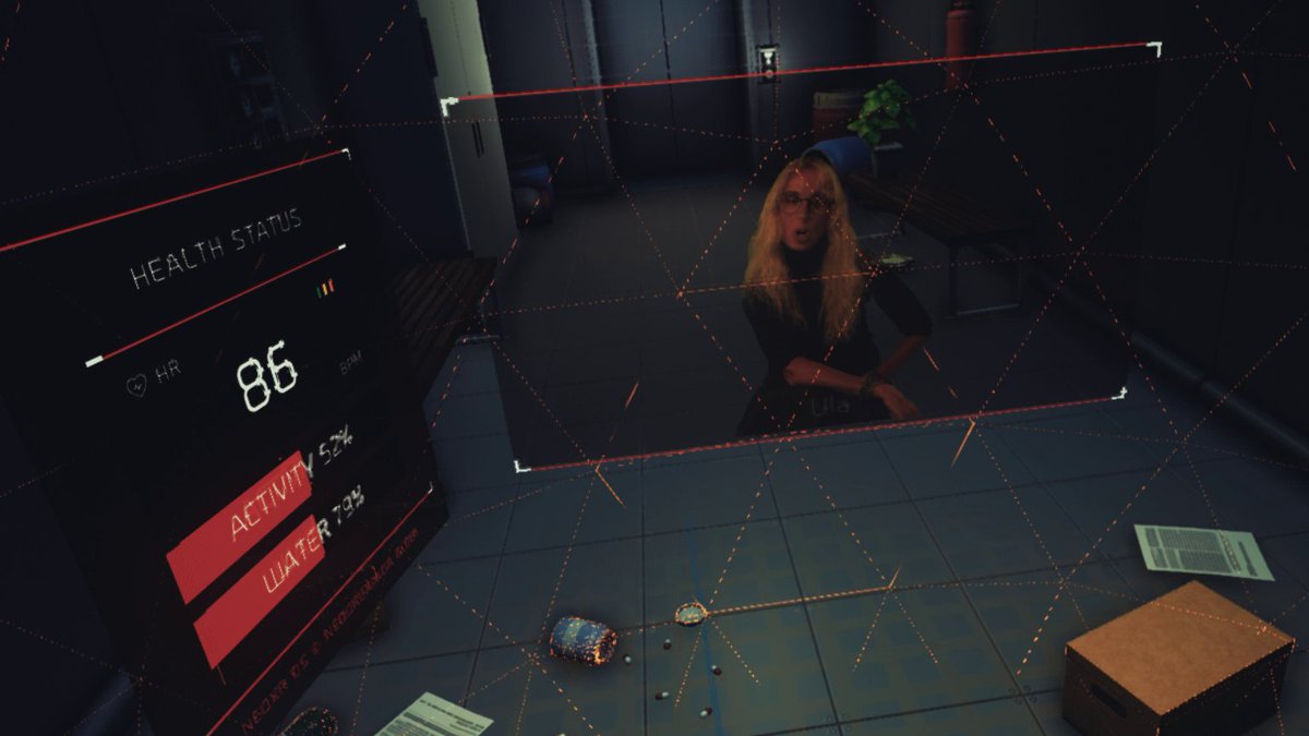 Kamile_VR's tweet photo. ULA is the mysterious woman helping you to use advanced technology to save your son. But what is her motivation? The only clear thing is that she also needs the AI prototype. #screenshotsaturday #VR #6dof #scifi #gamedev #indiedev #KamileVR https://t.co/umpcPKjIDt