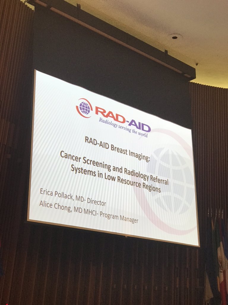 RADAIDIntl's tweet photo. Erica Pollack & @DrAliceChong from #RadAidIntl breast imaging on cancer screening and radiology referral systems in low resource regions. We develop needs assessment tool to ensure targeted and sustainable interventions #RadAid2019 #GlobalRad https://t.co/OaspcahMiN