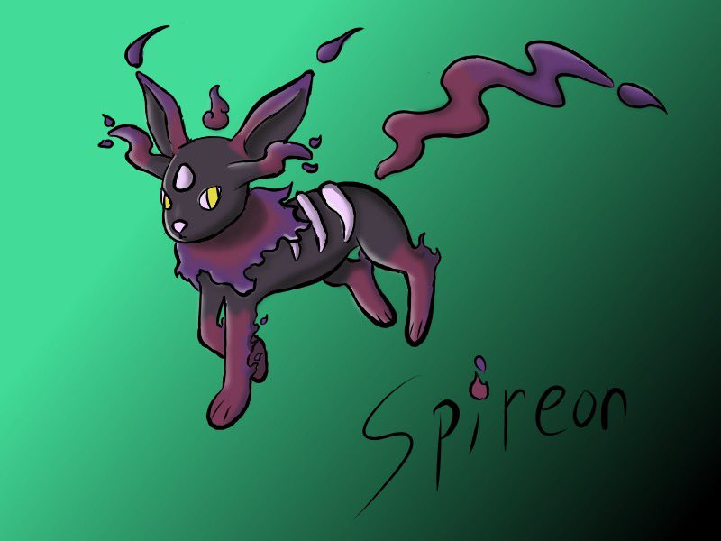 zibedeuArt's tweet image. Spireon, Ghost type Eevee i made, I was inspired by Misdreavous and other fanarts, hope you like it!
@JohnOghomi 
#Pokemon
#EeveelutionOC
#PokemonSwordandShield