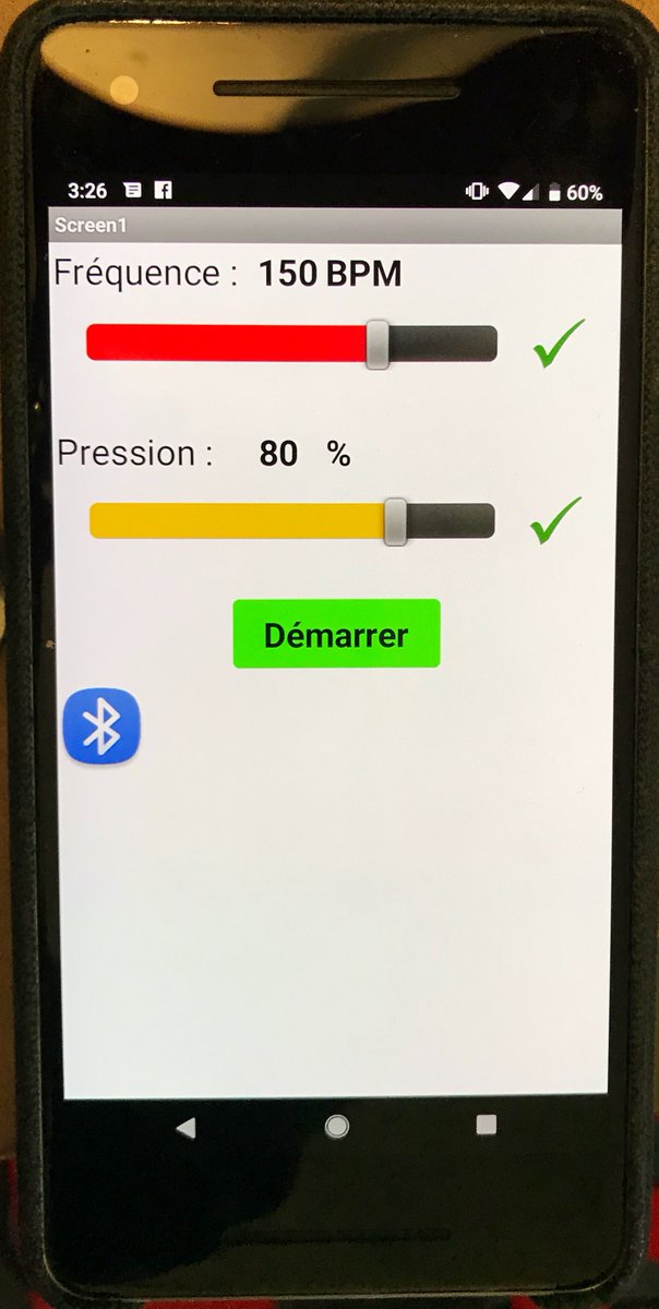 iabpa2018's tweet image. Thanks to @uOttawaGenie students who designed a pump for #BloodstainPatternAnalysis experiments and research. The pump reproduces projected patterns and was recently tested at @CPC_College during a #bpa course. The app controls the pump settings: beats per minute and pressure.