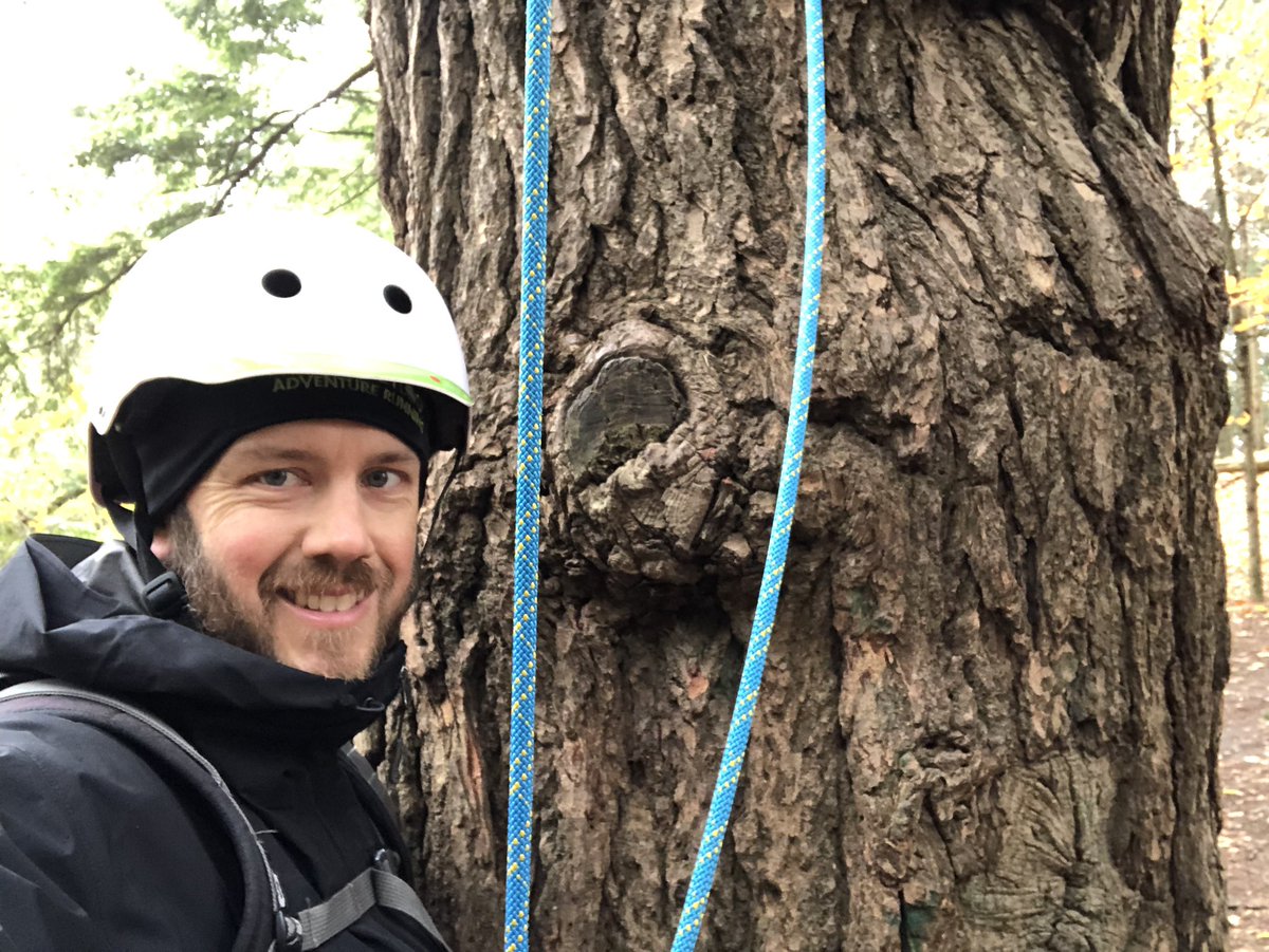 JaredCPBall's tweet photo. #EDUC520J, @asforan Climbed then rappelled out of this big old Hemlock. Fun little adventure close to home. https://t.co/DrkDvmllZN