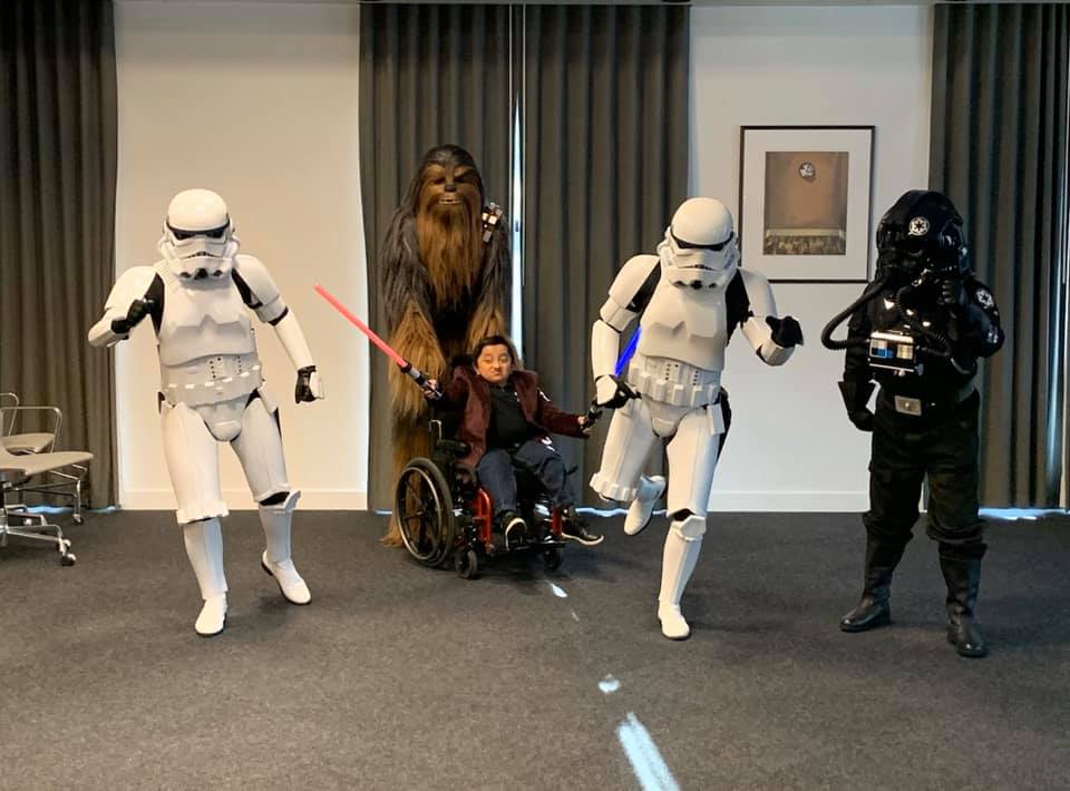 Chewie is the best co-pilot, hands down. Run troopers! 

Chasing away the gang at the Canada Border Services Agency fundraising event for the BC Children's Hospital Foundation.