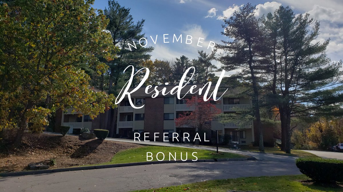 QueenAnnesGate's tweet photo. Great way to earn a $500 rent credit!  Take advantage of this special offer.  Call our leasing office for further details 781-335-0726. https://t.co/EZO89w7WwQ