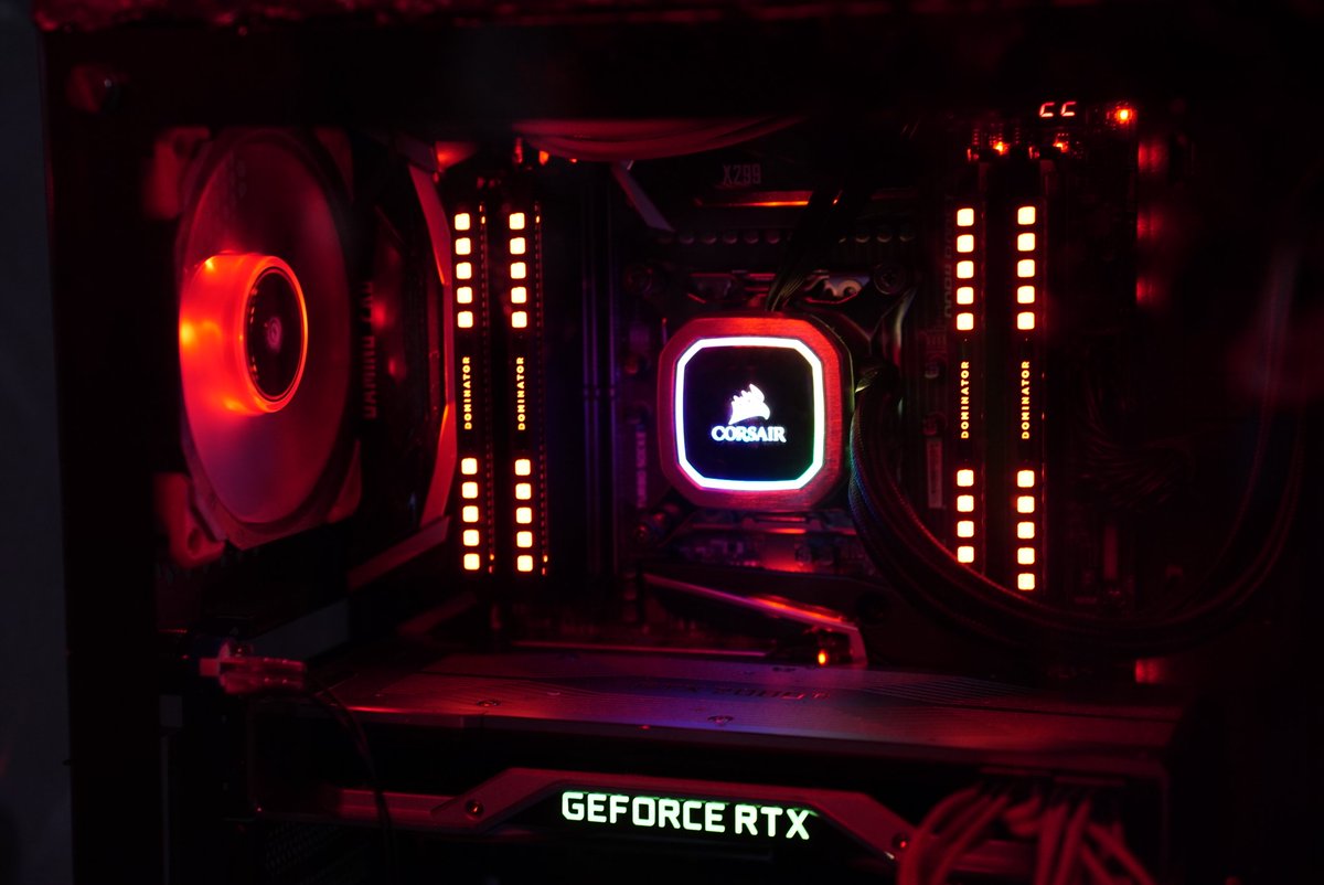 CORSAIR's tweet photo. A #Diablo4 custom PC so beautiful, we call thee home. Seen at our booth at BlizzCon! https://t.co/WS1LAfS3OW