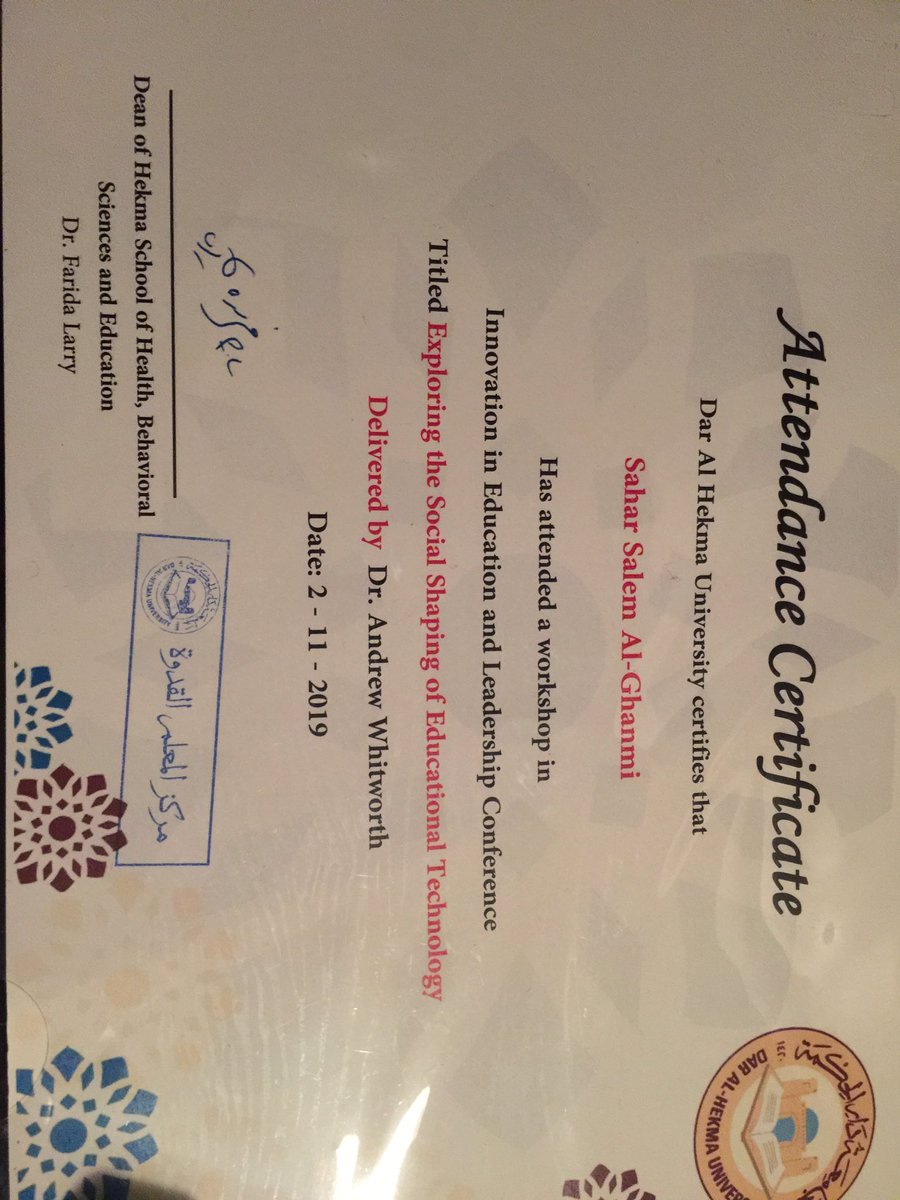 Dr. Sahar Alghanmi (@saharalghanmi) on Twitter photo #جامعة_دار_الحكمة #البحث_العلمي <a href="/dalalabbasi/">Dr. Dalal AL-Abbasi دلال عمر العباسي</a> من الفوائد العظيمة لحضور المؤتمرات و ورش العمل انها تشعرك بالرغبة في البحث و التعلم و تشعل حب المعرفة،، دوما مميزين دار الحكمة شكرًا للعمل الرائع #جامعة_دار_الحكمة #البحث_العلمي <a href="/dalalabbasi/">Dr. Dalal AL-Abbasi دلال عمر العباسي</a> من الفوائد العظيمة لحضور المؤتمرات و ورش العمل انها تشعرك بالرغبة في البحث و التعلم و تشعل حب المعرفة،، دوما مميزين دار الحكمة شكرًا للعمل الرائع