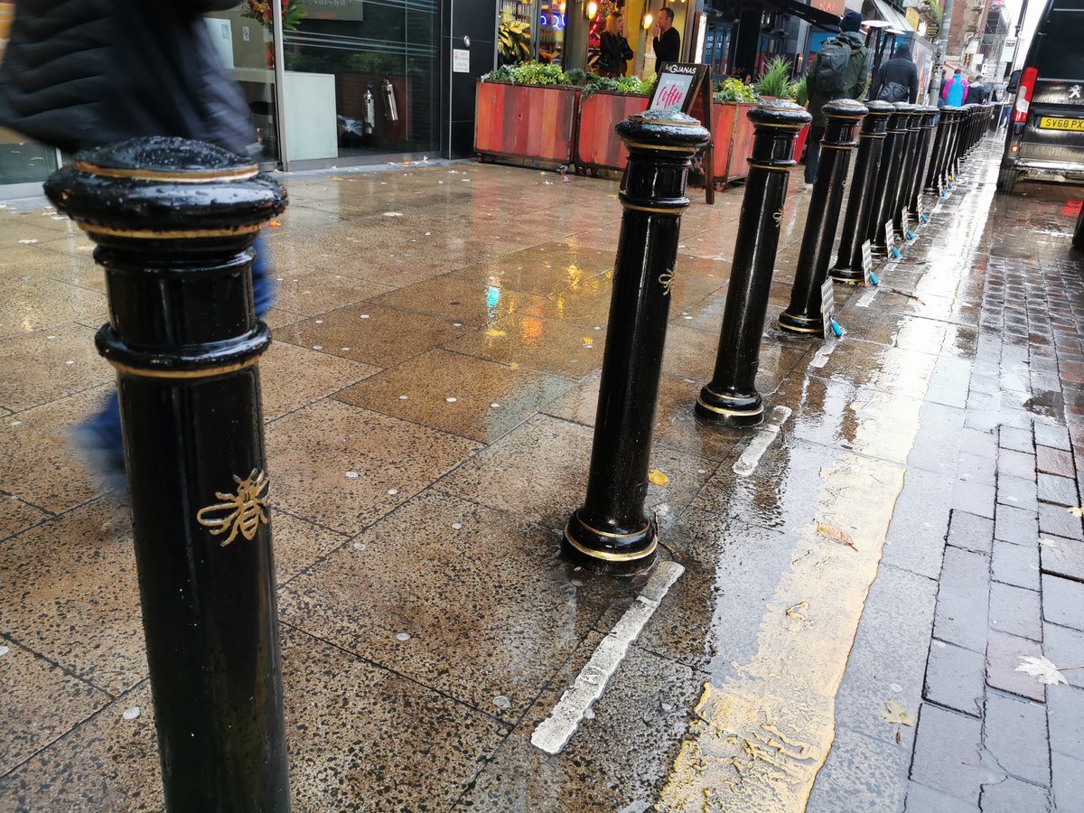 JonathSchofield's tweet photo. Manchester again wins first prize in the International Bollard Awards for the Deansgate display.#Internationalbollardawards #makinguphashtags https://t.co/U8B5NBvd5j
