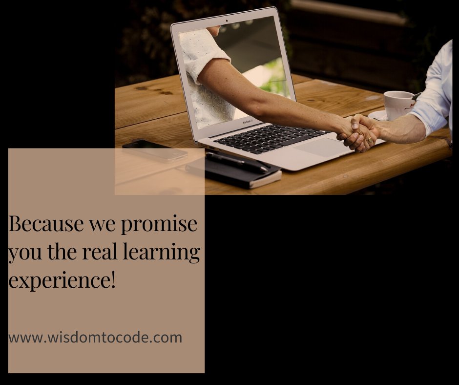 We believe in providing our customers with the top-class services and an experience of learning coding like never before. An adventurous roller-coaster that helps you learn, grow, develop and lastly evolve.

Register now: wisdomtocode.com

#wisdomtocode #bestservice #usa