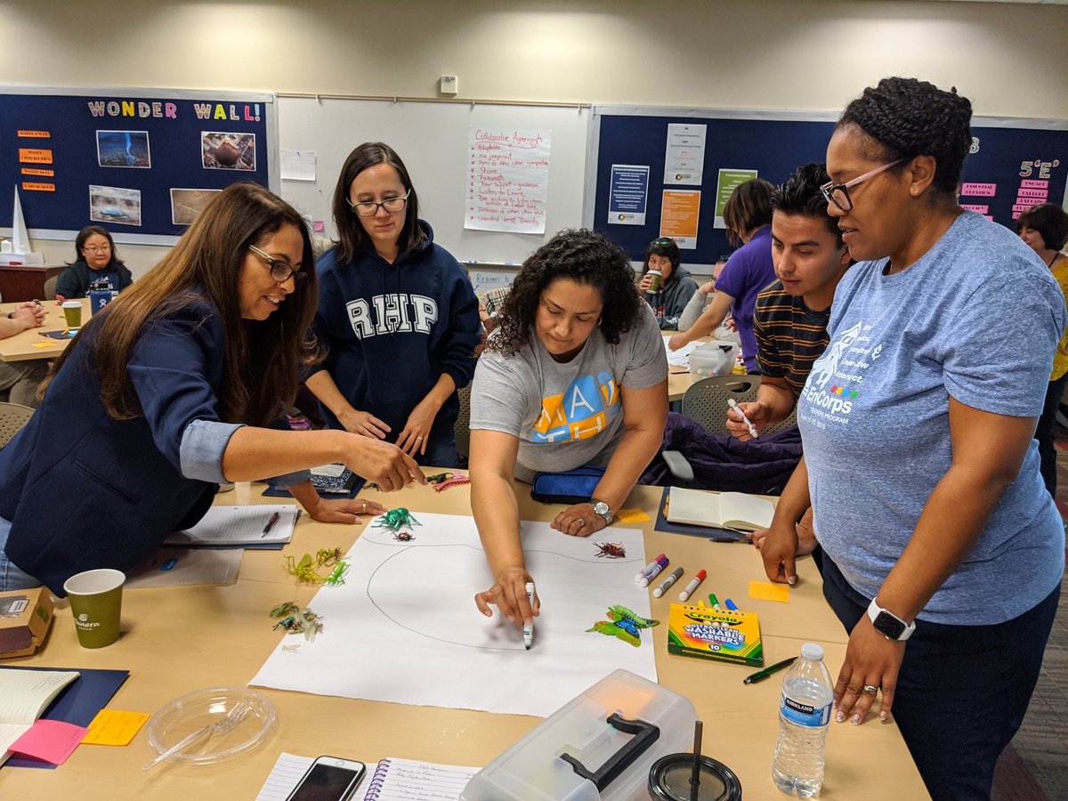 TeachwithTong's tweet image. Our educators exploring entomology and reflecting on types of engagement! #STEMStudio #TGREDUCreate